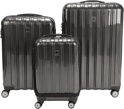 DELSEY PARIS Helium Aero Hardside Expandable Luggage with Spinner Wheels, Brick Red, Carry-On Plus 21 Inch