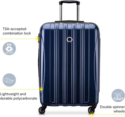 DELSEY PARIS Helium Aero Hardside Expandable Luggage with Spinner Wheels, Brick Red, Carry-On Plus 21 Inch