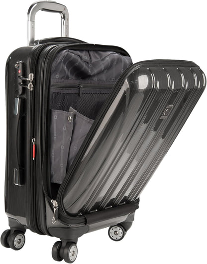 DELSEY PARIS Helium Aero Hardside Expandable Luggage with Spinner Wheels, Brick Red, Carry-On Plus 21 Inch