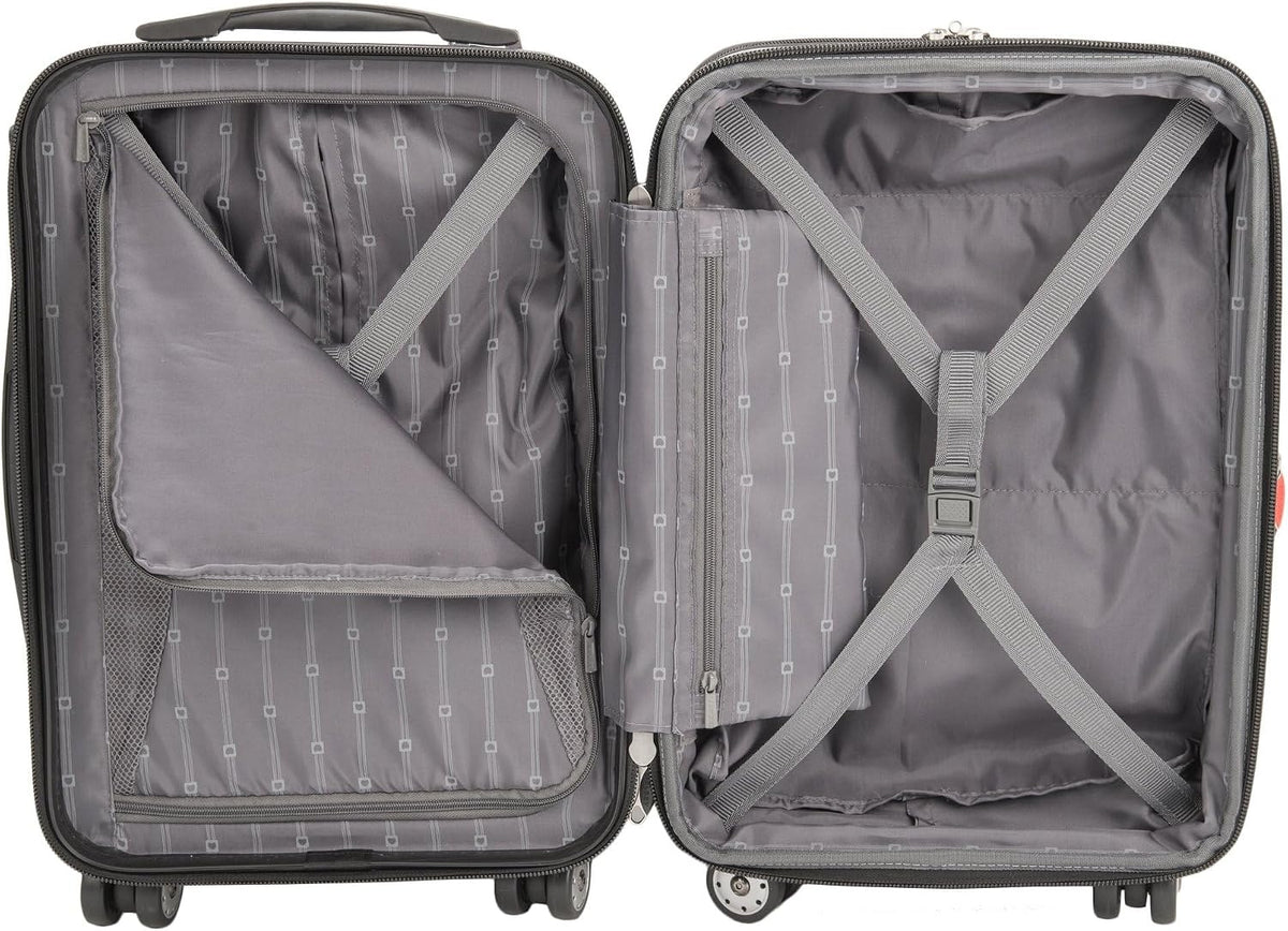 DELSEY PARIS Helium Aero Hardside Expandable Luggage with Spinner Wheels, Brick Red, Carry-On Plus 21 Inch