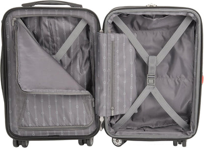 DELSEY PARIS Helium Aero Hardside Expandable Luggage with Spinner Wheels, Brick Red, Carry-On Plus 21 Inch