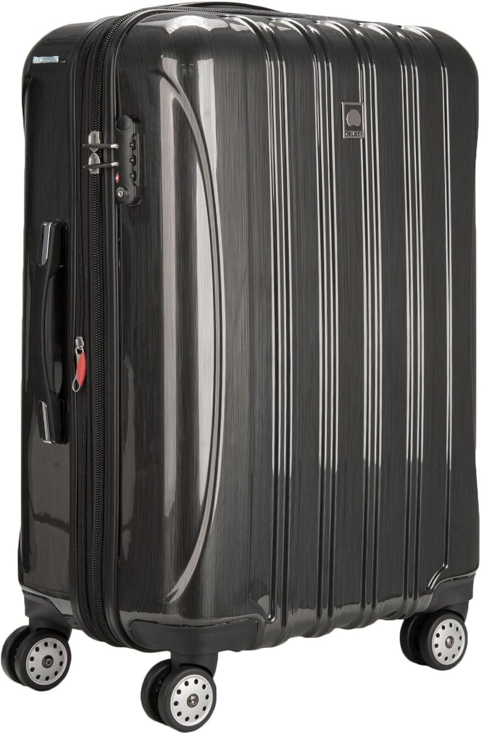DELSEY PARIS Helium Aero Hardside Expandable Luggage with Spinner Wheels, Brick Red, Carry-On Plus 21 Inch