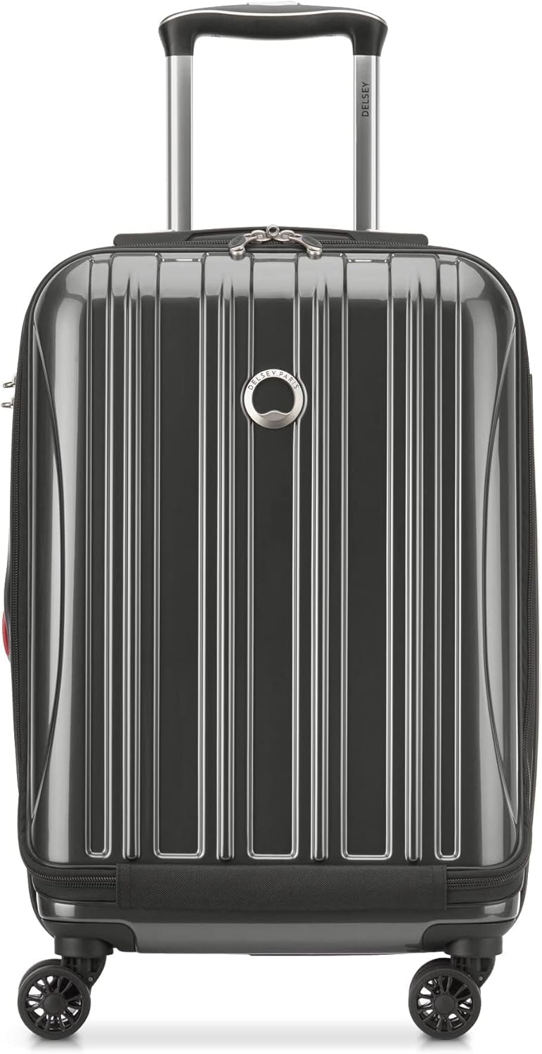 DELSEY PARIS Helium Aero Hardside Expandable Luggage with Spinner Wheels, Brick Red, Carry-On Plus 21 Inch