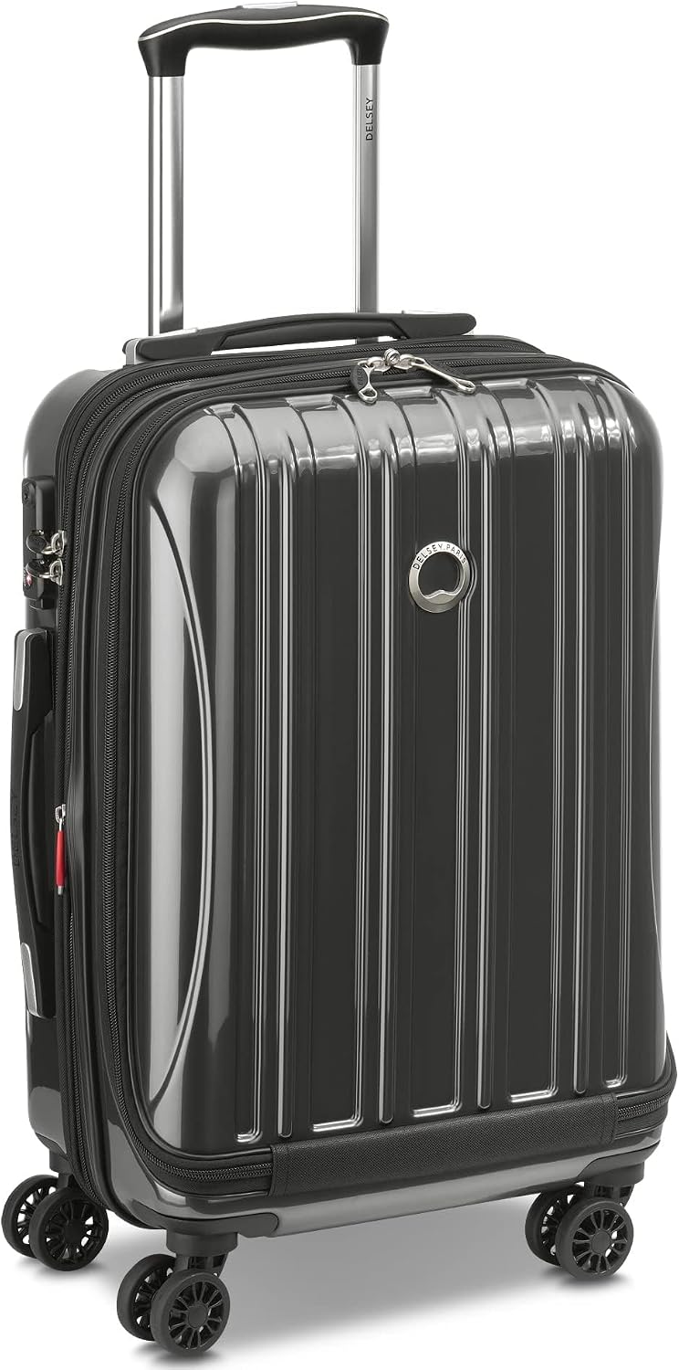 DELSEY PARIS Helium Aero Hardside Expandable Luggage with Spinner Wheels, Brick Red, Carry-On Plus 21 Inch