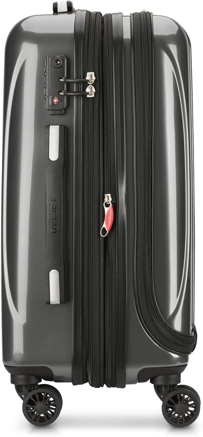 DELSEY PARIS Helium Aero Hardside Expandable Luggage with Spinner Wheels, Brick Red, Carry-On Plus 21 Inch