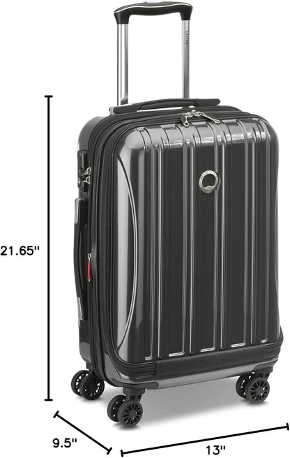 DELSEY PARIS Helium Aero Hardside Expandable Luggage with Spinner Wheels, Brick Red, Carry-On Plus 21 Inch