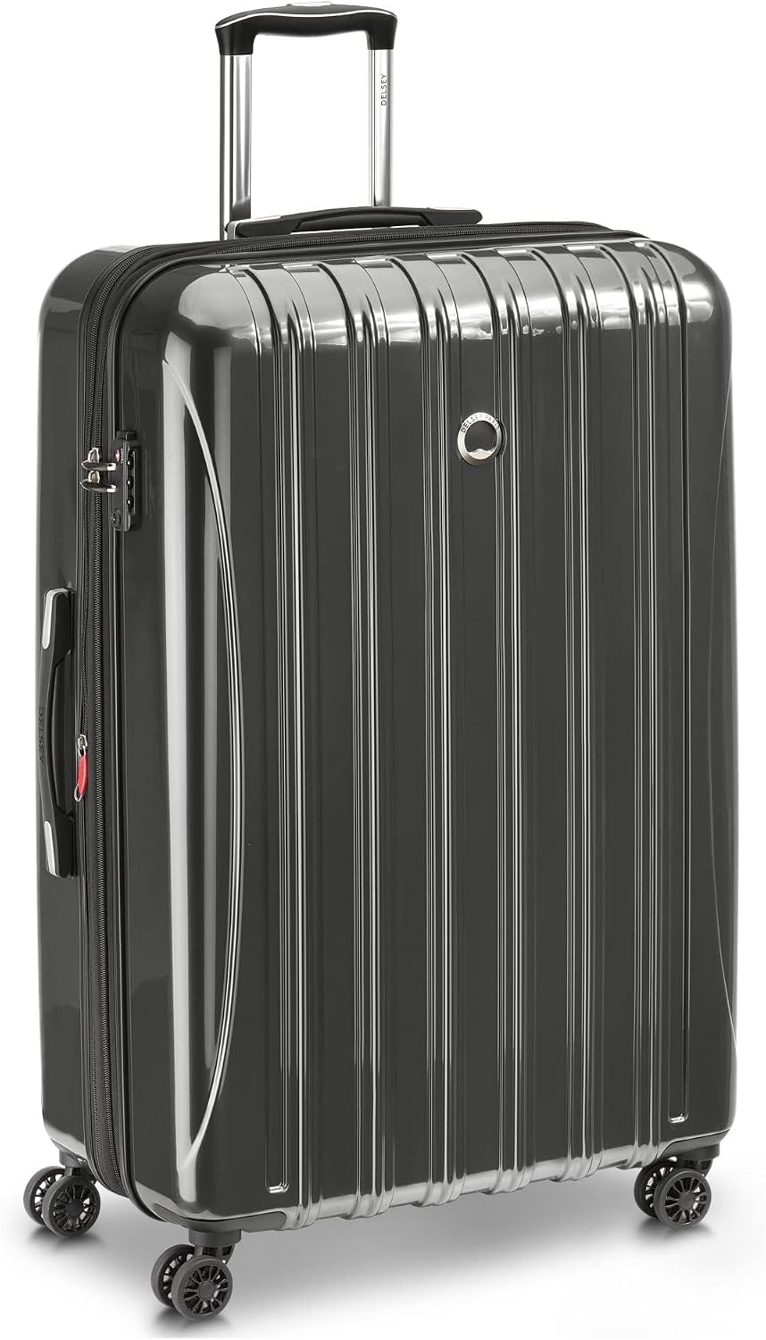 DELSEY PARIS Helium Aero Hardside Expandable Luggage with Spinner Wheels, Brick Red, Carry-On Plus 21 Inch
