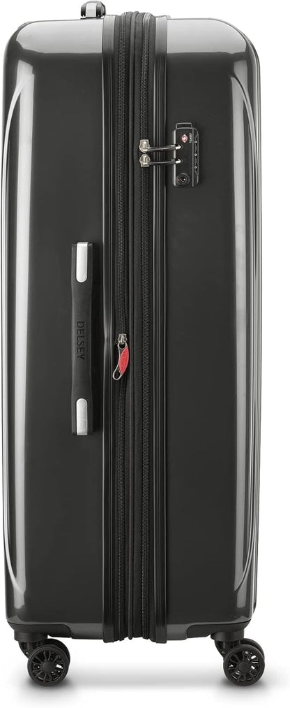 DELSEY PARIS Helium Aero Hardside Expandable Luggage with Spinner Wheels, Brick Red, Carry-On Plus 21 Inch