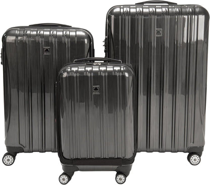 DELSEY PARIS Helium Aero Hardside Expandable Luggage with Spinner Wheels, Brick Red, Carry-On Plus 21 Inch