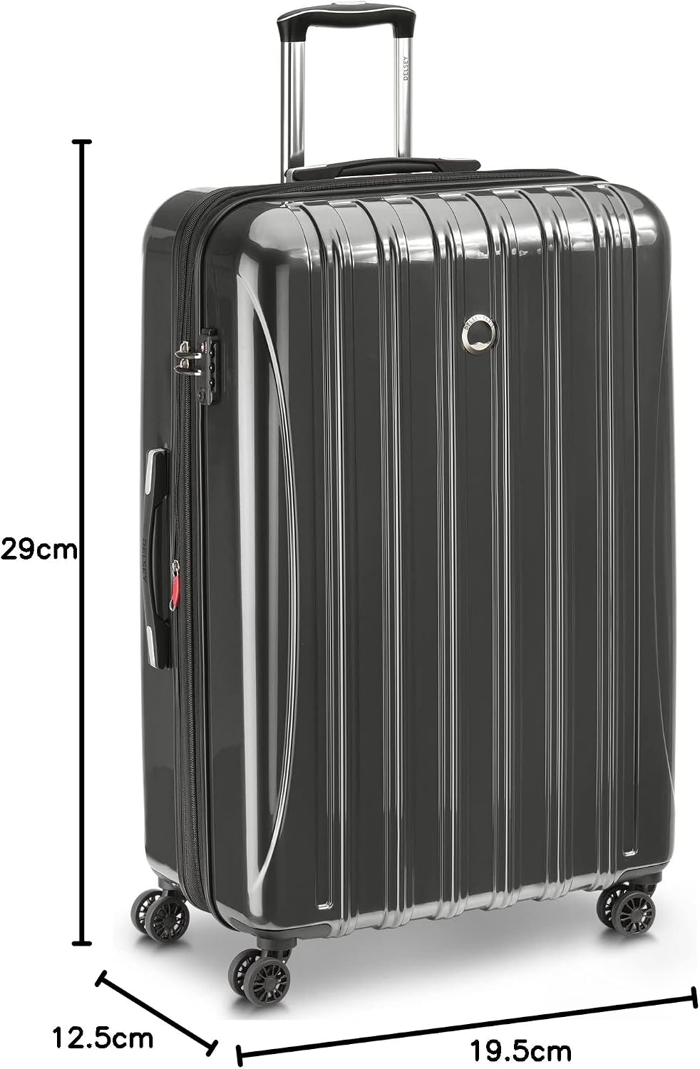 DELSEY PARIS Helium Aero Hardside Expandable Luggage with Spinner Wheels, Brick Red, Carry-On Plus 21 Inch