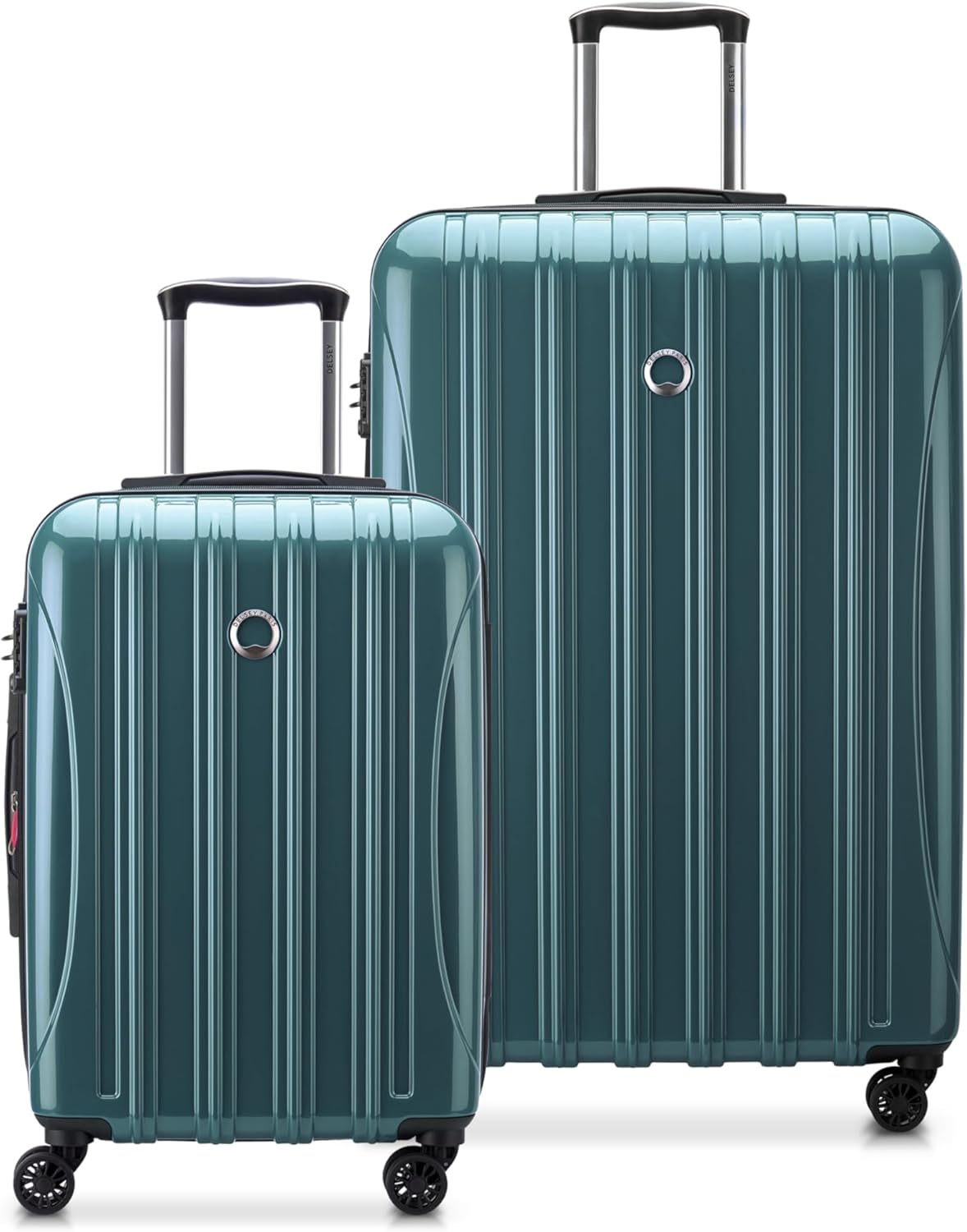 DELSEY PARIS Helium Aero Hardside Expandable Luggage with Spinner Wheels, Brick Red, Carry-On Plus 21 Inch