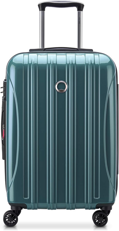 DELSEY PARIS Helium Aero Hardside Expandable Luggage with Spinner Wheels, Brick Red, Carry-On Plus 21 Inch