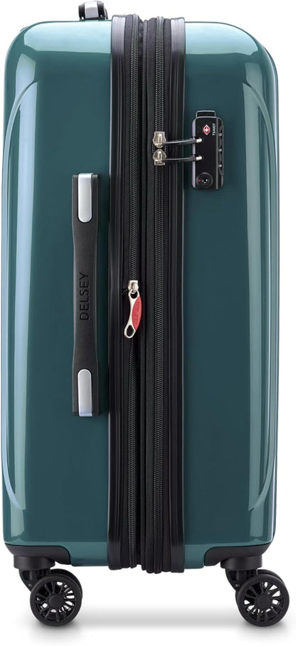 DELSEY PARIS Helium Aero Hardside Expandable Luggage with Spinner Wheels, Brick Red, Carry-On Plus 21 Inch