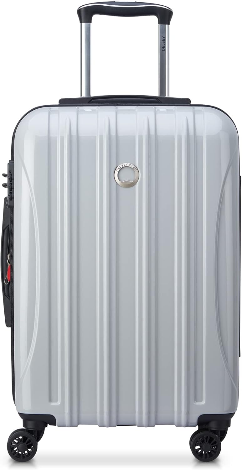 DELSEY PARIS Helium Aero Hardside Expandable Luggage with Spinner Wheels, Brick Red, Carry-On Plus 21 Inch