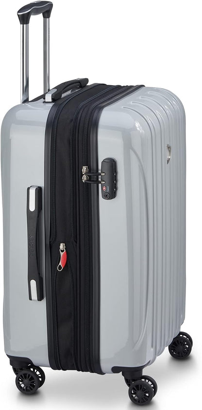 DELSEY PARIS Helium Aero Hardside Expandable Luggage with Spinner Wheels, Brick Red, Carry-On Plus 21 Inch