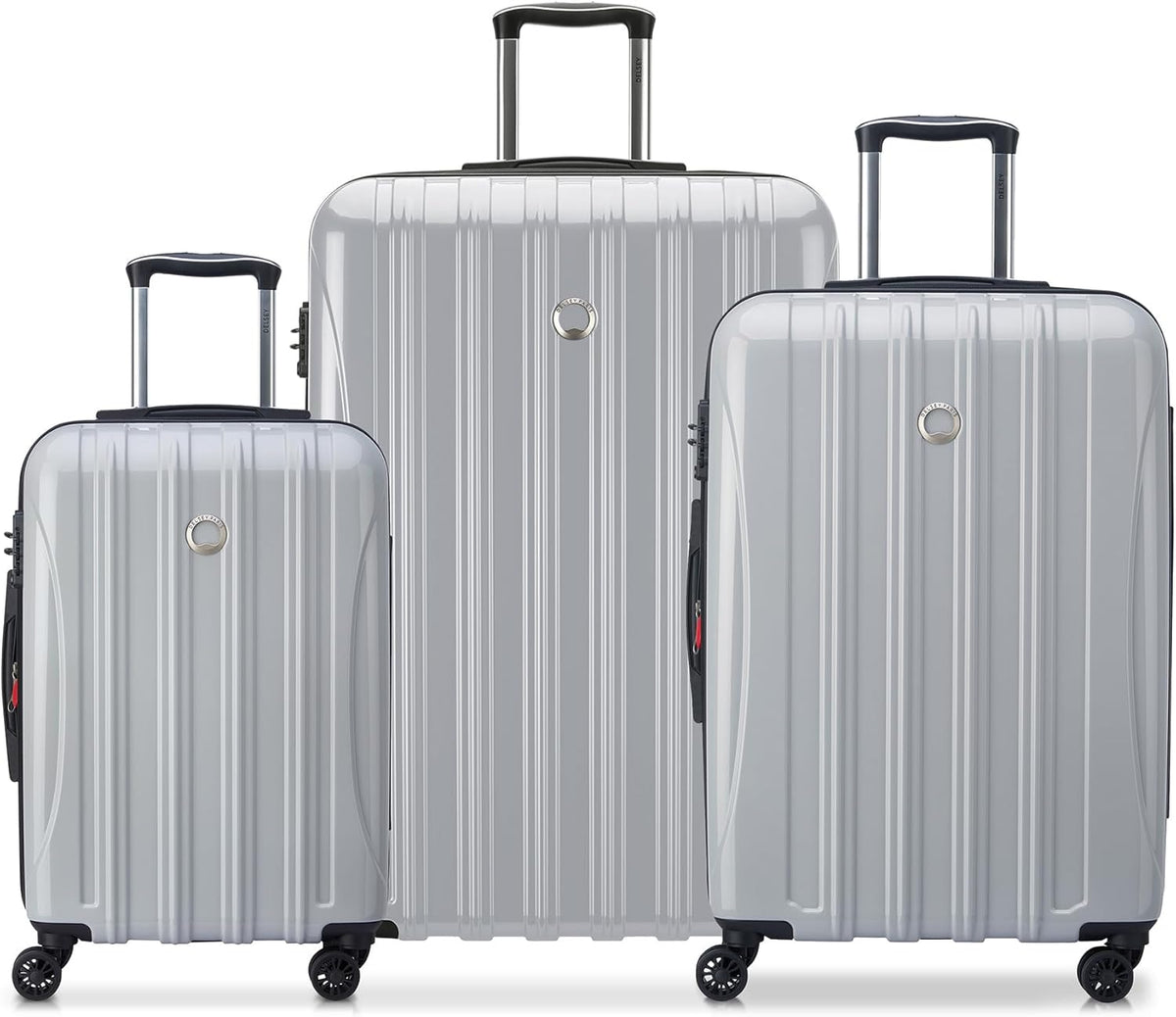 DELSEY PARIS Helium Aero Hardside Expandable Luggage with Spinner Wheels, Brick Red, Carry-On Plus 21 Inch