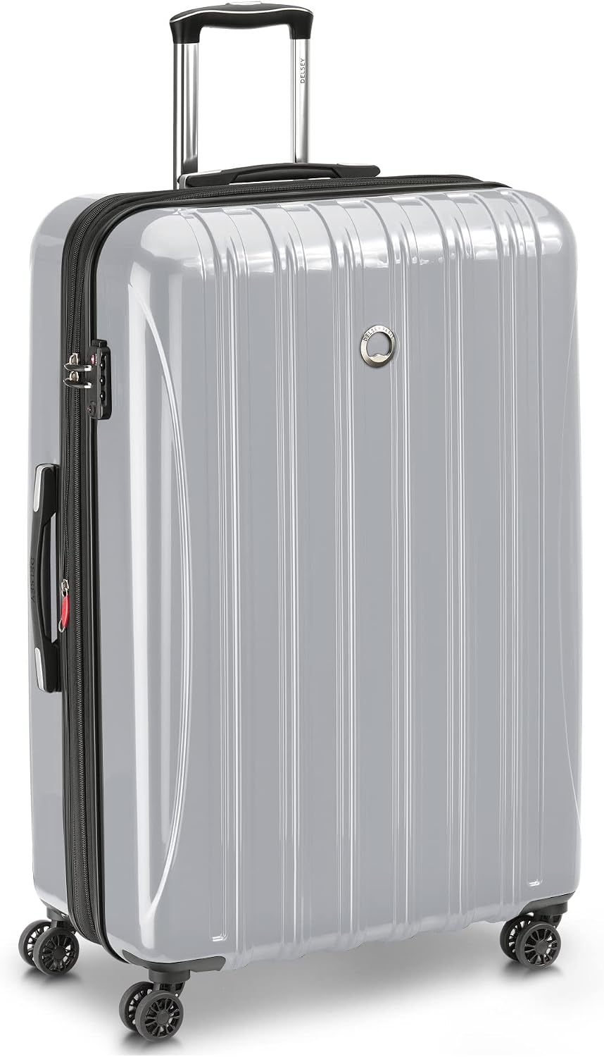 DELSEY PARIS Helium Aero Hardside Expandable Luggage with Spinner Wheels, Brick Red, Carry-On Plus 21 Inch