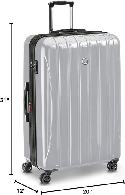 DELSEY PARIS Helium Aero Hardside Expandable Luggage with Spinner Wheels, Brick Red, Carry-On Plus 21 Inch