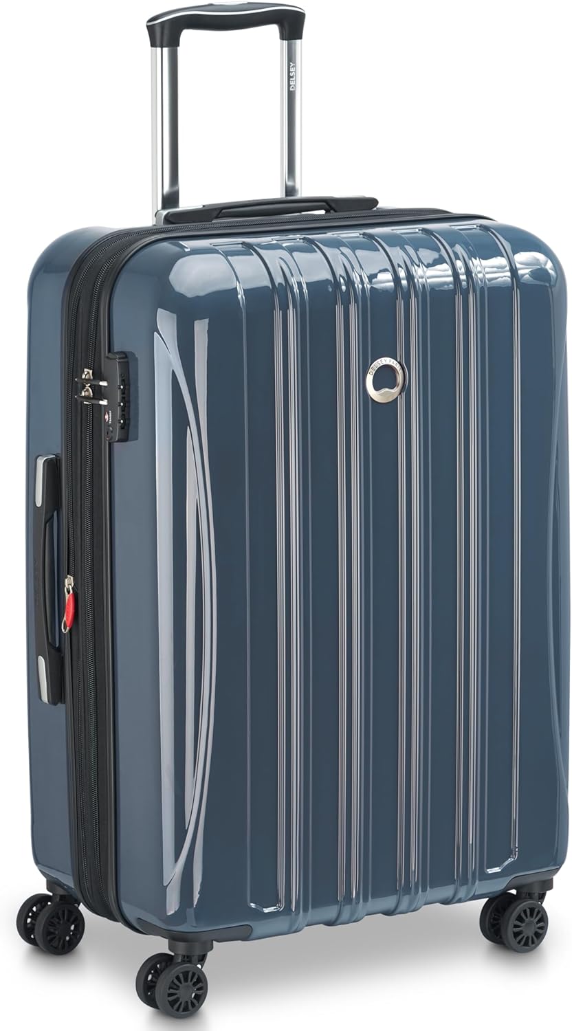 DELSEY PARIS Helium Aero Hardside Expandable Luggage with Spinner Wheels, Brick Red, Carry-On Plus 21 Inch