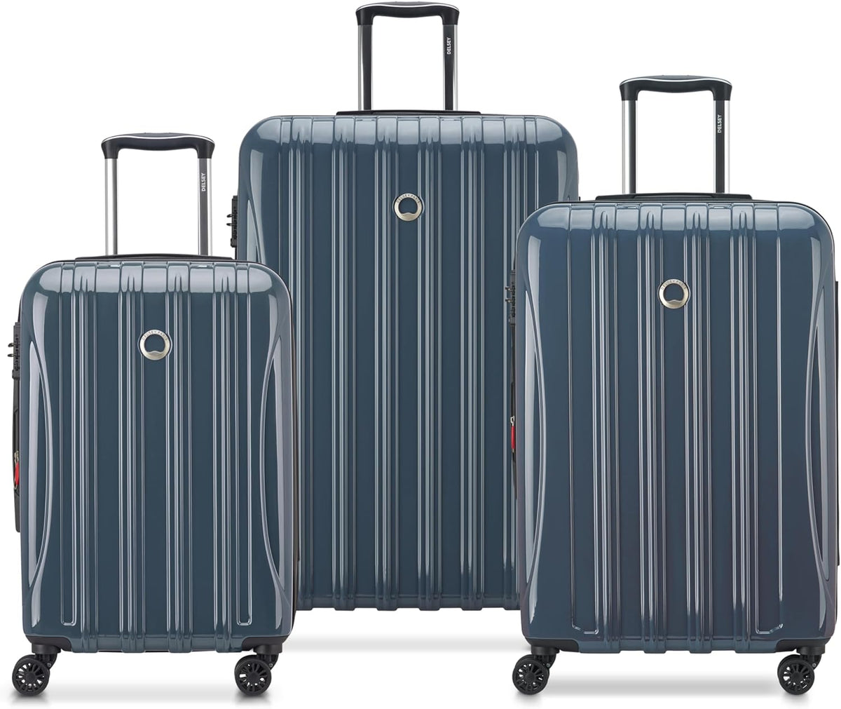 DELSEY PARIS Helium Aero Hardside Expandable Luggage with Spinner Wheels, Brick Red, Carry-On Plus 21 Inch