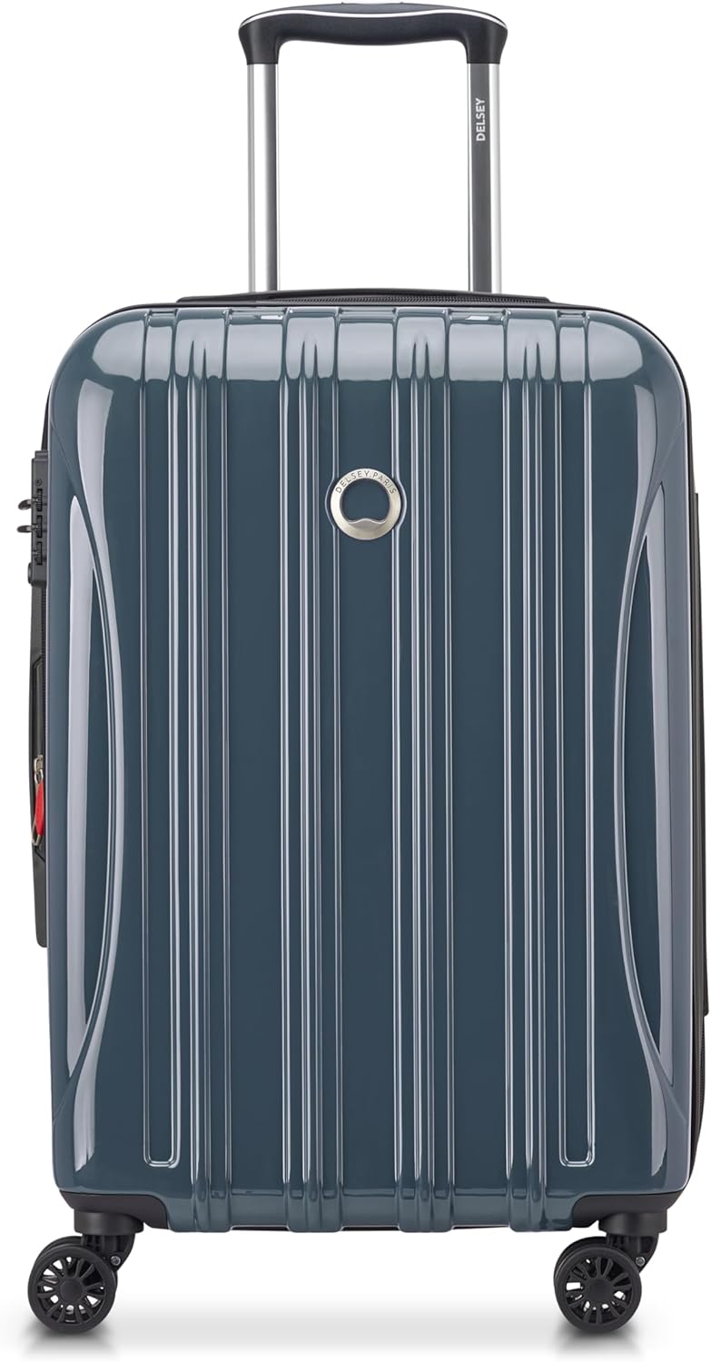 DELSEY PARIS Helium Aero Hardside Expandable Luggage with Spinner Wheels, Brick Red, Carry-On Plus 21 Inch