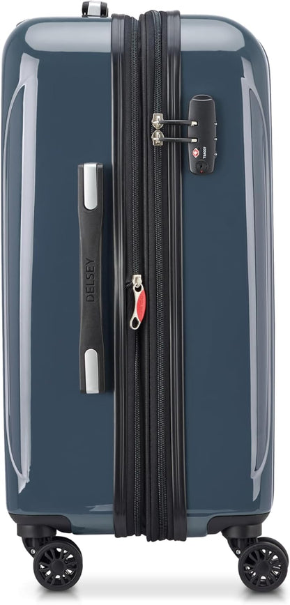 DELSEY PARIS Helium Aero Hardside Expandable Luggage with Spinner Wheels, Brick Red, Carry-On Plus 21 Inch
