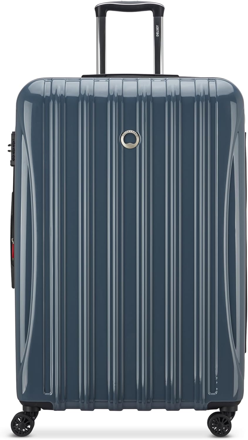 DELSEY PARIS Helium Aero Hardside Expandable Luggage with Spinner Wheels, Brick Red, Carry-On Plus 21 Inch