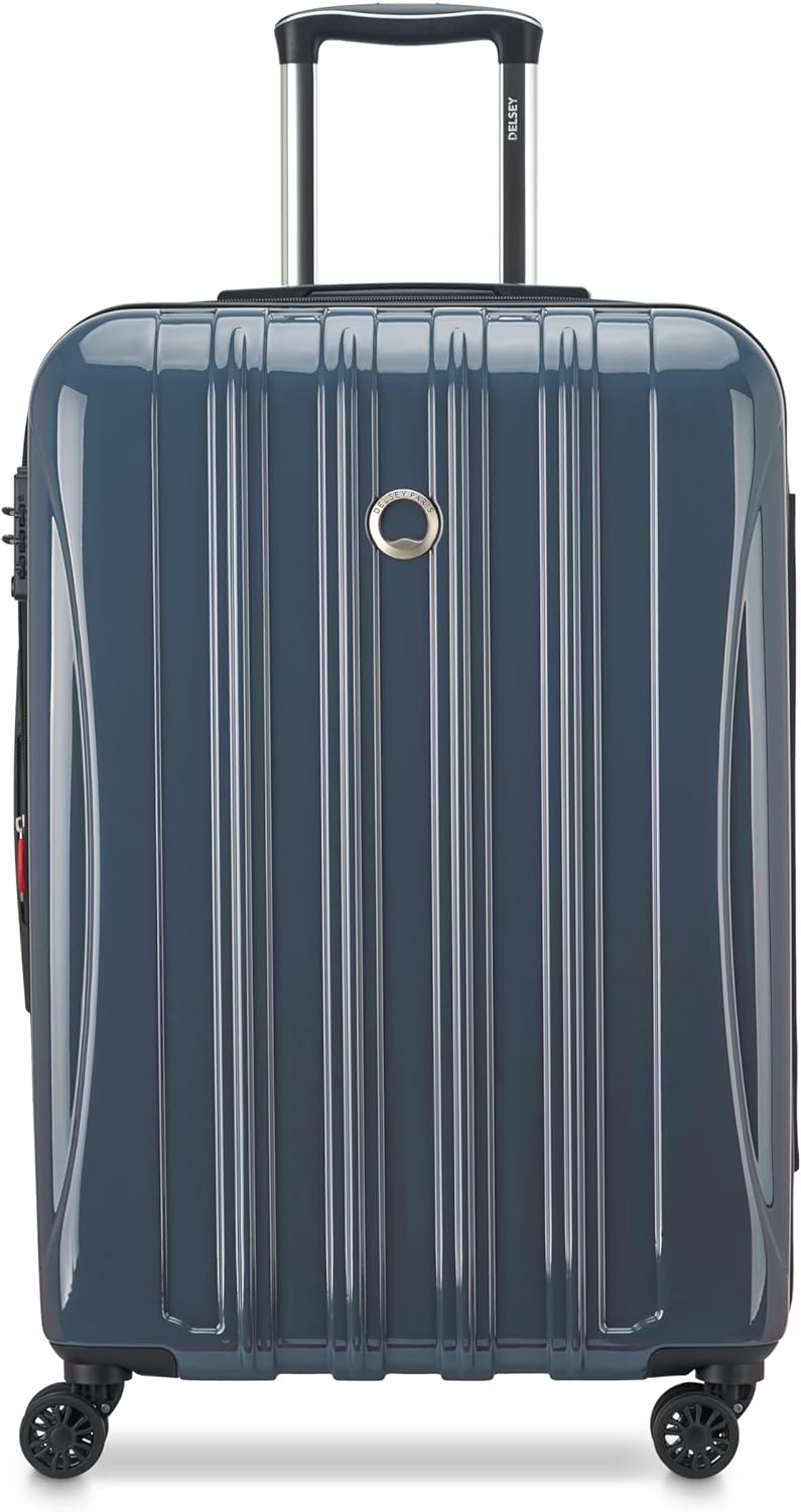 DELSEY PARIS Helium Aero Hardside Expandable Luggage with Spinner Wheels, Brick Red, Carry-On Plus 21 Inch