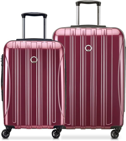 DELSEY PARIS Helium Aero Hardside Expandable Luggage with Spinner Wheels, Brick Red, Carry-On Plus 21 Inch