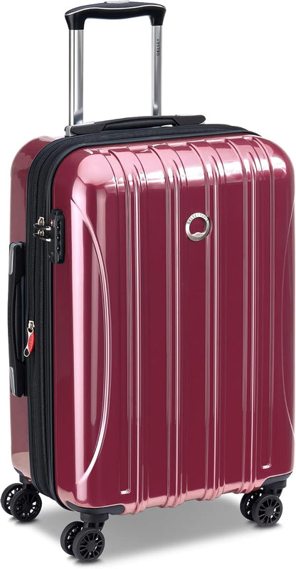DELSEY PARIS Helium Aero Hardside Expandable Luggage with Spinner Wheels, Brick Red, Carry-On Plus 21 Inch