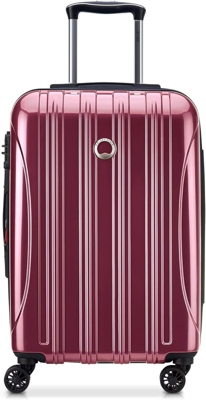 DELSEY PARIS Helium Aero Hardside Expandable Luggage with Spinner Wheels, Brick Red, Carry-On Plus 21 Inch