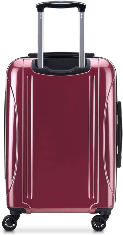DELSEY PARIS Helium Aero Hardside Expandable Luggage with Spinner Wheels, Brick Red, Carry-On Plus 21 Inch