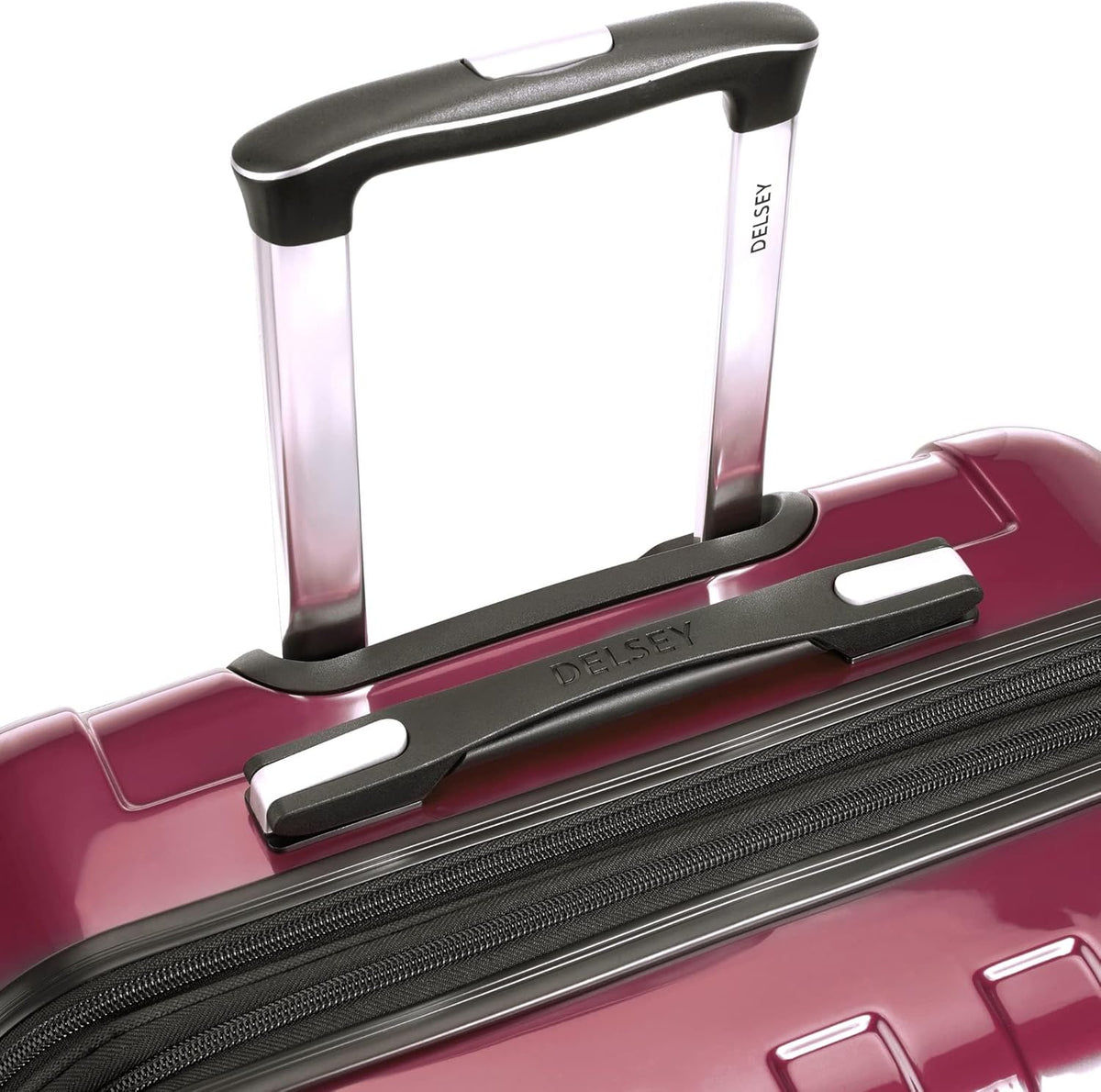 DELSEY PARIS Helium Aero Hardside Expandable Luggage with Spinner Wheels, Brick Red, Carry-On Plus 21 Inch