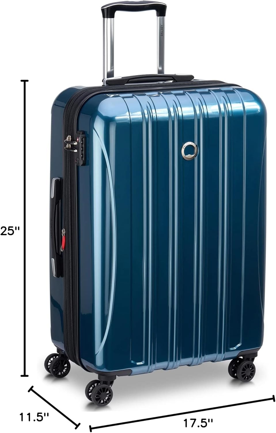 DELSEY PARIS Helium Aero Hardside Expandable Luggage with Spinner Wheels, Brick Red, Carry-On Plus 21 Inch