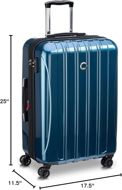 DELSEY PARIS Helium Aero Hardside Expandable Luggage with Spinner Wheels, Brick Red, Carry-On Plus 21 Inch