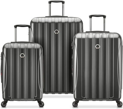 DELSEY PARIS Helium Aero Hardside Expandable Luggage with Spinner Wheels, Brick Red, Carry-On Plus 21 Inch