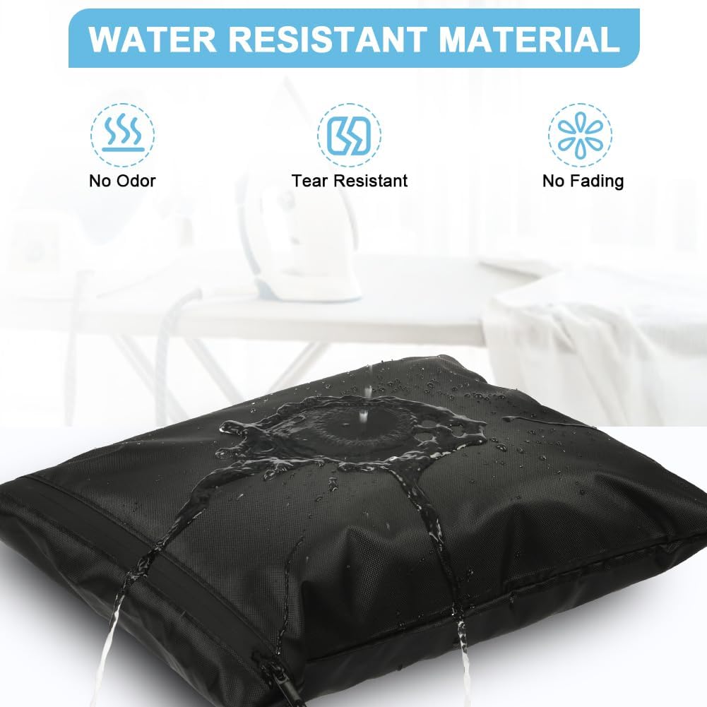 2PCS Wet Bags, Waterproof Travel Laundry Bag, Reusable Cloth Diaper Bags with Handle & Zipper, Washable Travel Tote Organizer Yoga Bag for Baby Items, Wet Swimsuits, Beach, Gym, Camping (Black)