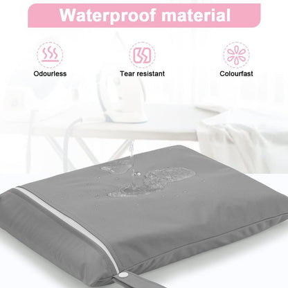2PCS Wet Bags, Waterproof Travel Laundry Bag, Reusable Cloth Diaper Bags with Handle & Zipper, Washable Travel Tote Organizer Yoga Bag for Baby Items, Wet Swimsuits, Beach, Gym, Camping (Black)
