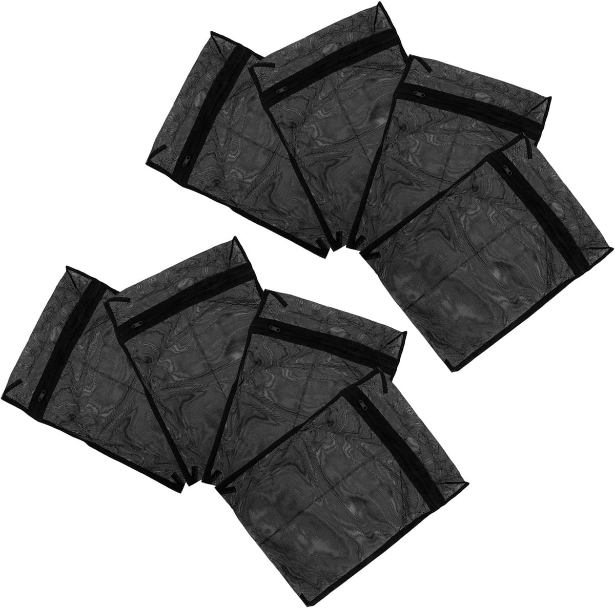 8pcs Mesh Laundry Bags with Zipper Reusable Delicate Wash Pouches for Bras Underwear Socks Protective Net Bags for Washing Machine Use and Travel Clothing Organizer