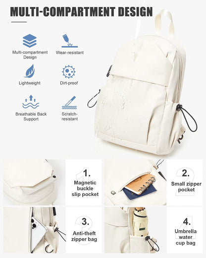 Small Black Sling Crossbody Backpack Shoulder Bag for Men Women, Lightweight One Strap Back Pack Sling Bag Backpack for Hiking Walking Biking Travel Cycling USB Charger Port-Nylon
