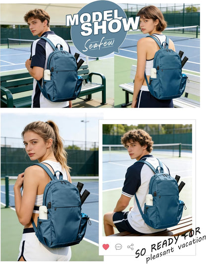 Small Black Sling Crossbody Backpack Shoulder Bag for Men Women, Lightweight One Strap Back Pack Sling Bag Backpack for Hiking Walking Biking Travel Cycling USB Charger Port-Nylon