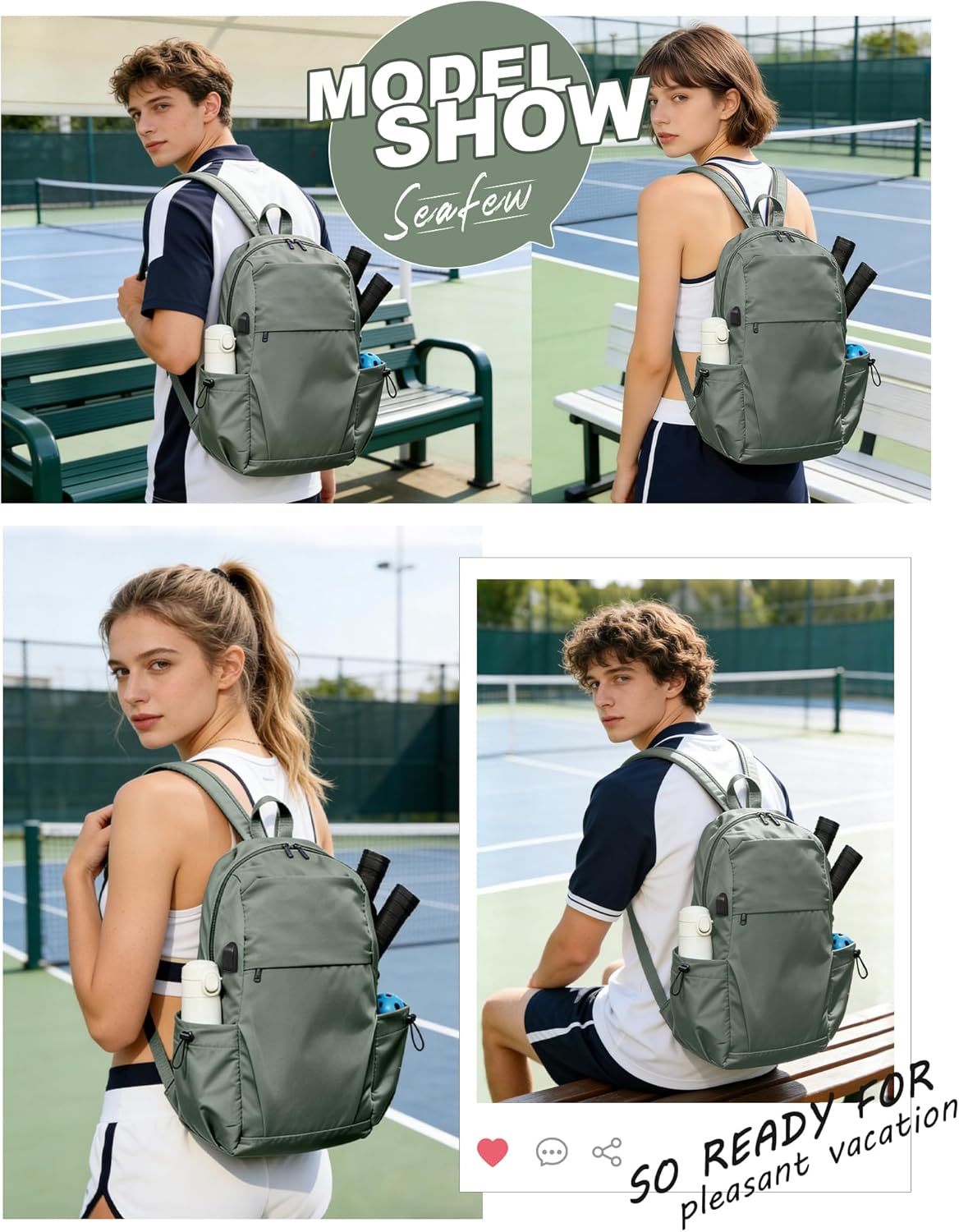Small Black Sling Crossbody Backpack Shoulder Bag for Men Women, Lightweight One Strap Back Pack Sling Bag Backpack for Hiking Walking Biking Travel Cycling USB Charger Port-Nylon