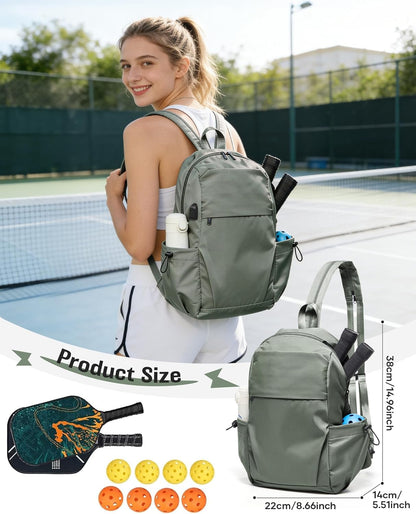 Small Black Sling Crossbody Backpack Shoulder Bag for Men Women, Lightweight One Strap Back Pack Sling Bag Backpack for Hiking Walking Biking Travel Cycling USB Charger Port-Nylon