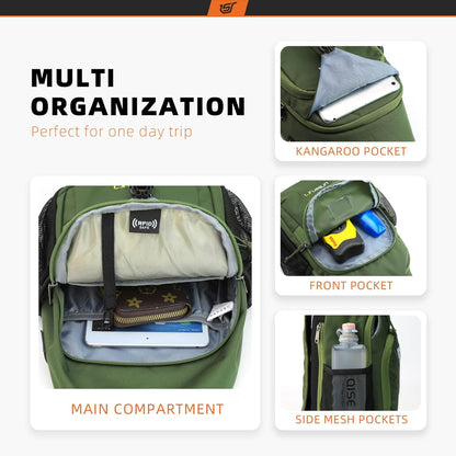 Sling Bag RFID Crossbody Sling Backpack Cross Body Shoulder Bag Travel Hiking Daypack for Women Men(Beige)
