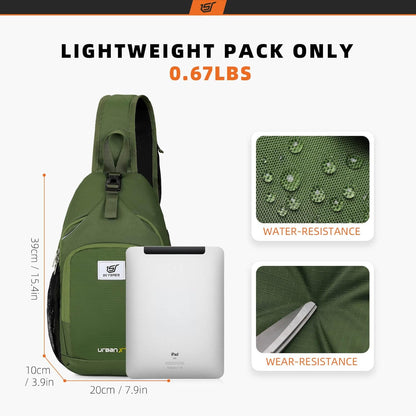 Sling Bag RFID Crossbody Sling Backpack Cross Body Shoulder Bag Travel Hiking Daypack for Women Men(Beige)