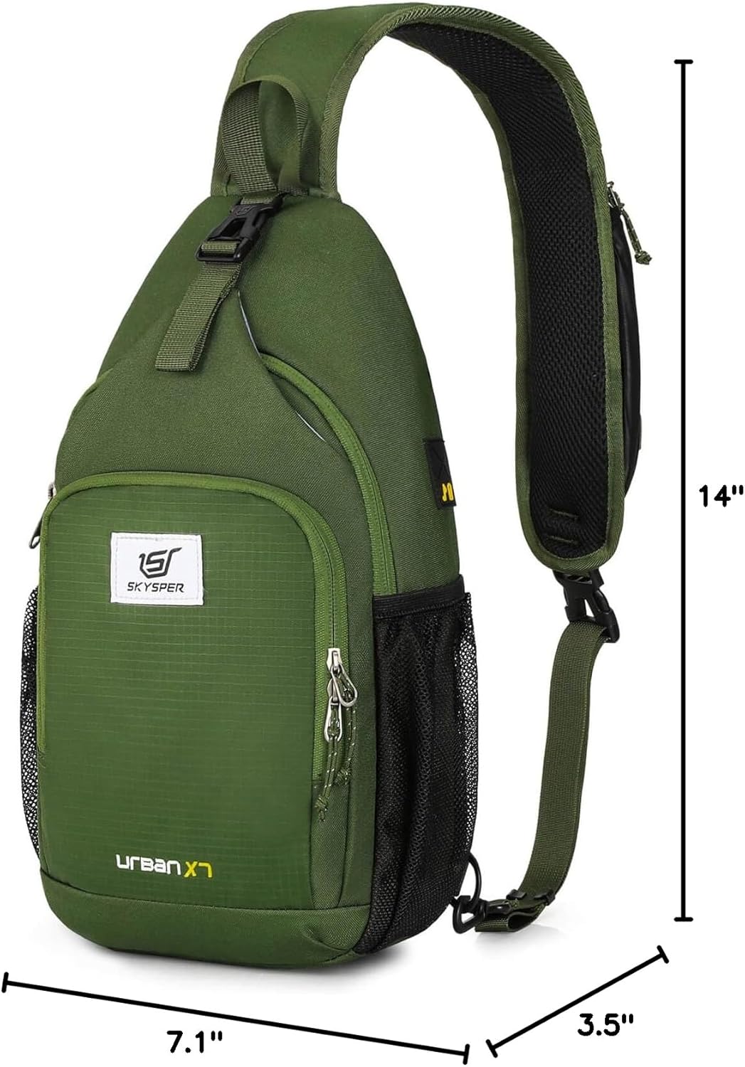 Sling Bag RFID Crossbody Sling Backpack Cross Body Shoulder Bag Travel Hiking Daypack for Women Men(Beige)