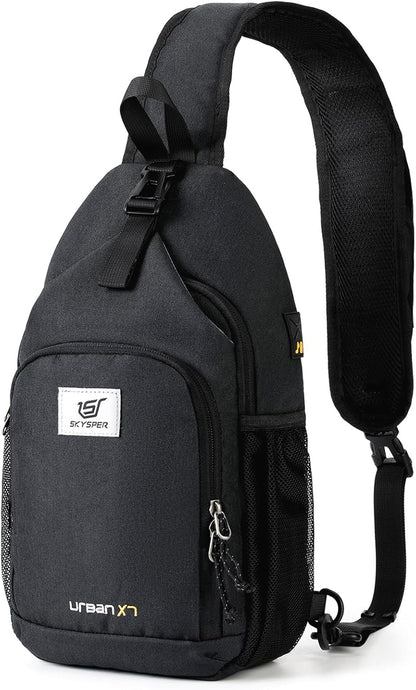 Sling Bag RFID Crossbody Sling Backpack Cross Body Shoulder Bag Travel Hiking Daypack for Women Men(Beige)