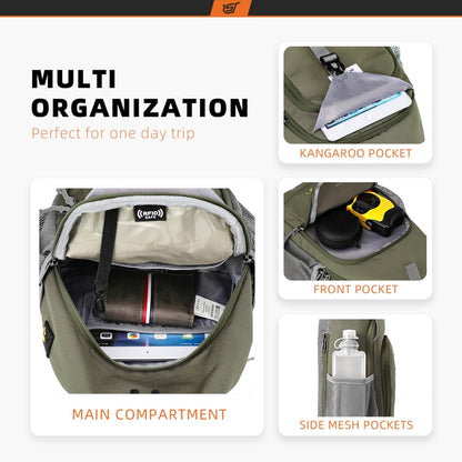 Sling Bag RFID Crossbody Sling Backpack Cross Body Shoulder Bag Travel Hiking Daypack for Women Men(Beige)