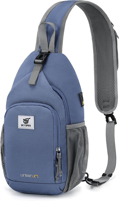 Sling Bag RFID Crossbody Sling Backpack Cross Body Shoulder Bag Travel Hiking Daypack for Women Men(Beige)