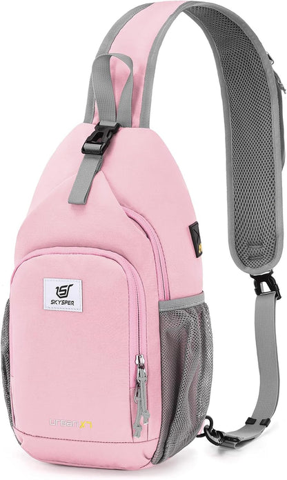 Sling Bag RFID Crossbody Sling Backpack Cross Body Shoulder Bag Travel Hiking Daypack for Women Men(Beige)